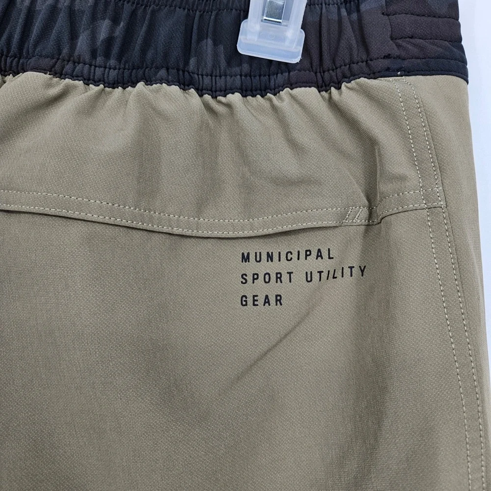 Municipal Sport Utility Gear Shorts Mens Medium Gym Workout Tan Athletic‎